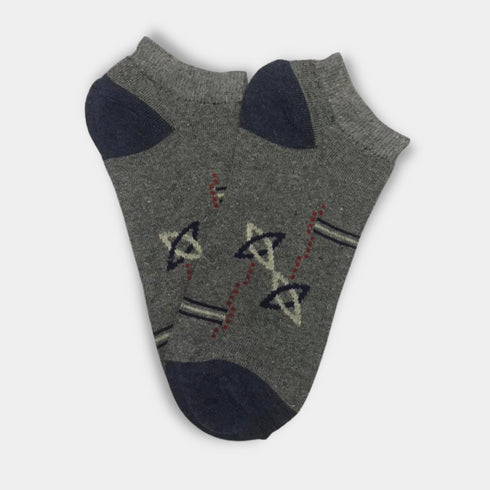 Premium Quality Strech Cotton Ankle Socks Grey